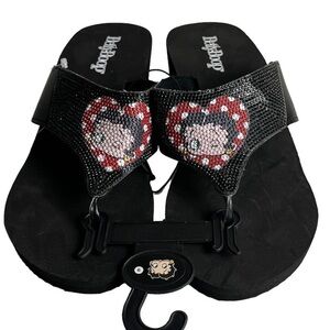 BETTY BOOP Sparkly Flip Sandals